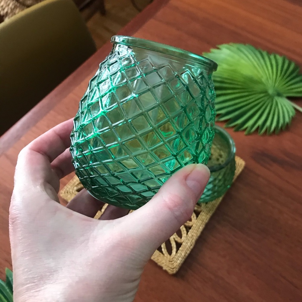 3 Pineapple glass candle holders - Picture 2 of 4